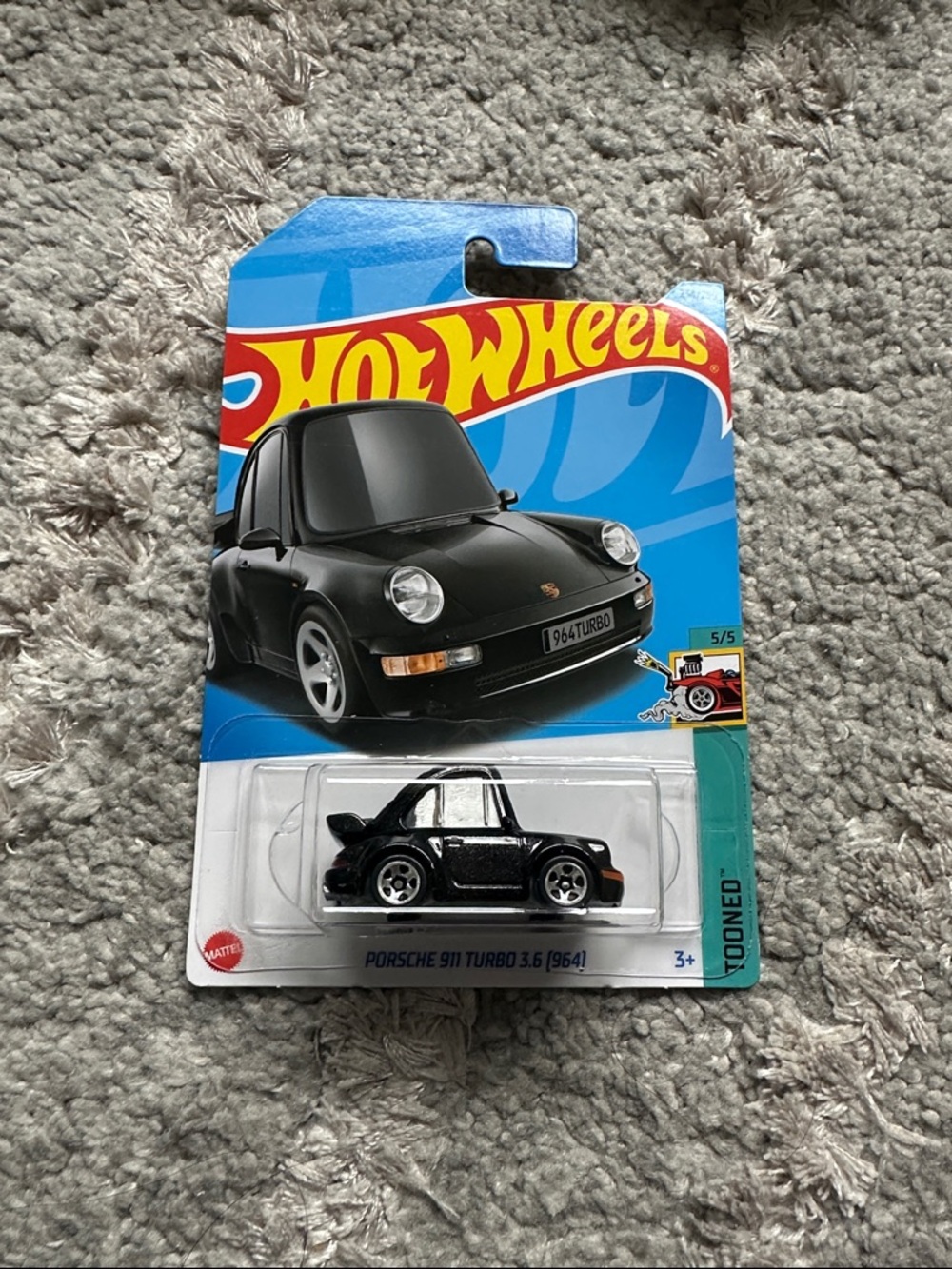 Black Porsche 911 Turbo 3.6 (964) Die-Cast Toy Car